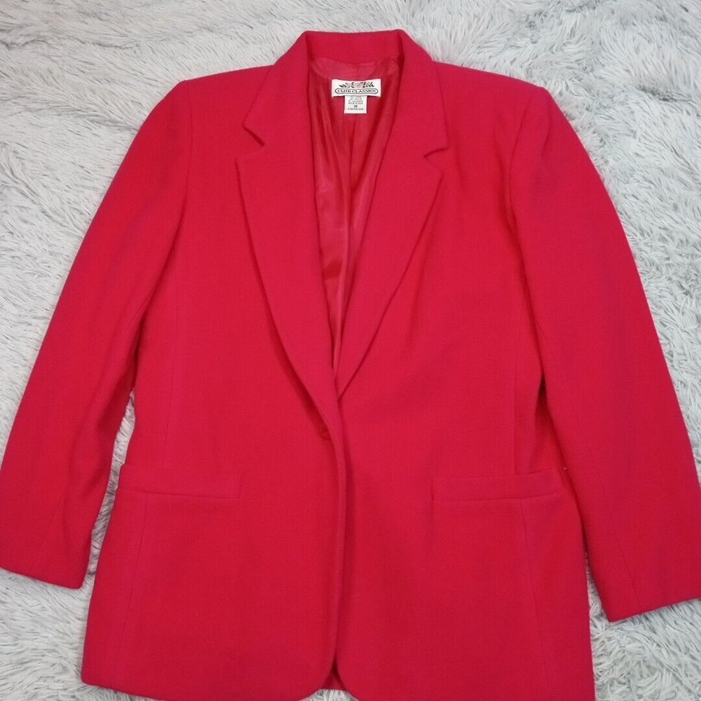 Vintage Club Classics Jacket Womens 10 Pink Wool Cashmere‎ Blend Coat Pockets